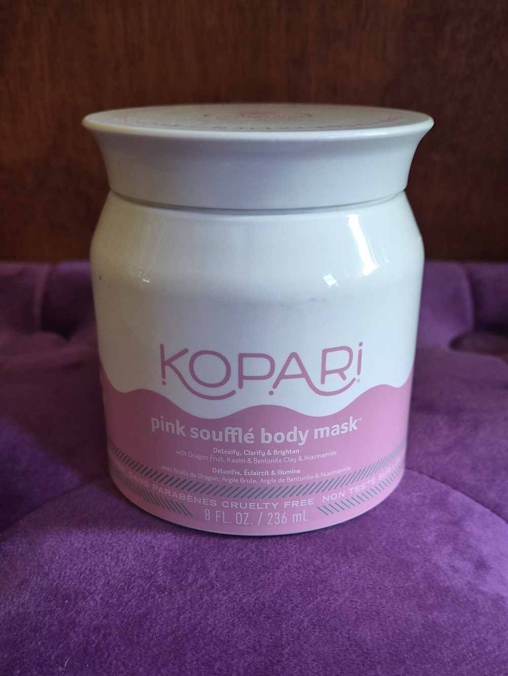 Sealed Kopari Pink Soufflé Body Mask - White & Pink Jar